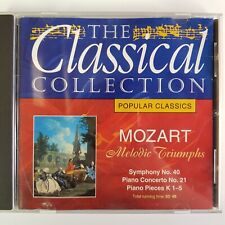 Usado, CD clásico Mozart Melodic Triumphs Symphony 40 concierto para piano 21 piezas K1-5 segunda mano  Embacar hacia Argentina