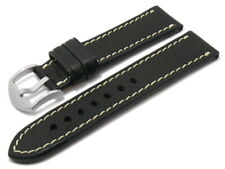 RIOS1931 Organic Leather Watch Band Starnberg 22 mm Black Genuine without Buckle, used for sale  Shipping to South Africa