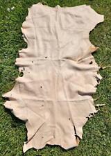 Tanned Whitetail Deer Soft Leather Hide Buckskin Wisconsin White Taupe 54x32 #13, used for sale  Shipping to South Africa