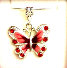 Red butterfly necklace for sale  SHEFFIELD