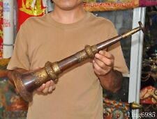 Budismo tibetano bronze instrumento musical chifre trompete alto-falante estátua Suona, usado comprar usado  Enviando para Brazil