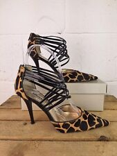 Dune, Leopard Strappy Zip Back High Heel Stiletto, UK Size 6 for sale  Shipping to South Africa