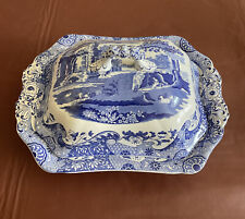 Spode Blue Italian Covered Vegetable Tureen Dish for sale  PETERSFIELD