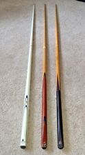3 CUES 2 SNOOKER ONE HEAVY POOL CUE FOR BREAKING OFF  for sale  WALSALL