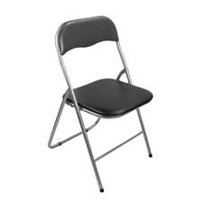 Heavy Duty Black Folding Chair Easy To Store Multi-Purpose Durable Metal Chair for sale  Shipping to South Africa