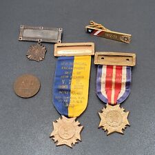 Lote Vintage Veteranos de Guerras Estrangeiras Medalhas Clipe de Gravata Pin Moeda Muito Bom Estado Novo México, usado comprar usado  Enviando para Brazil