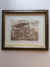 Framed etching steam for sale  HALESWORTH