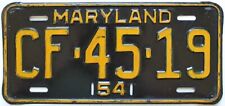 Maryland 1954 license for sale  Bloomsburg
