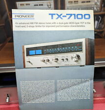 Folleto de venta en color original para sintonizador Pioneer TX-7100, usado segunda mano  Embacar hacia Argentina