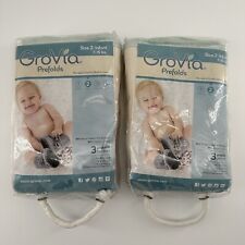 Used, Grovia cloth diapers Prefolds size 2 Infant 7-15 pounds  3 per pack  2 Packages for sale  Shipping to South Africa