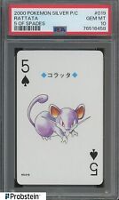 2000 Pokemon Silver Playing Card 5 Of Spades #019 Rattata PSA 10 GEM ESTADO PERFEITO, usado comprar usado  Enviando para Brazil
