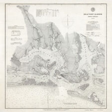 1889 nautical chart for sale  Saint Augustine