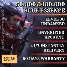❧ EUW League of Legends LOL 50.000💫100.000 Blue Essence Fresh MMR Unranked ☙ d'occasion  France