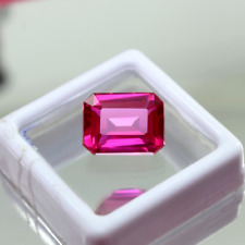 CERTIFIED 3+ Ct NATURAL PINK Sapphire Emerald Cut Ring Like Loose Gemstone, used for sale  Shipping to South Africa