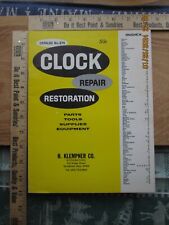 Reloj reparación restauración pieza herramientas suministros equipo catálogo 1974 segunda mano  Embacar hacia Argentina