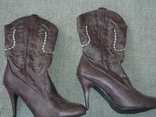 Brown heeled cowboy for sale  STAMFORD
