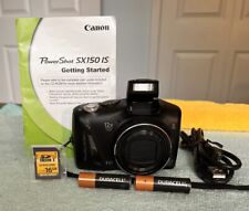 Canon PowerShot SX150 IS 14.1 MP 12x Zoom Digital Camera-BLACK-16GB SD Nr mint ~, used for sale  Shipping to South Africa