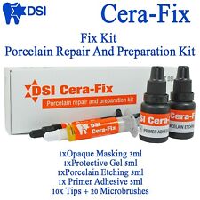 DSI Cera-Fix Kit Completo Gel Dental Porcelana Cerâmica Reparo de metal etch protegendo comprar usado  Enviando para Brazil
