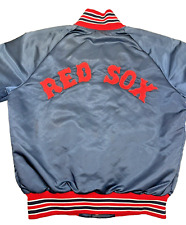 Pyramid Mens Vintage Boston Red Sox Men's Large Satin Bomber Jacket Navy - Flaws for sale  Shipping to South Africa