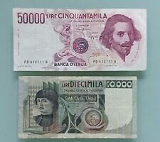 Banconote 50000 lire usato  Italia