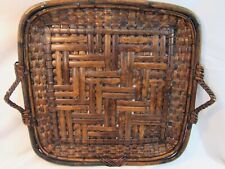 Used, Vintage rare Philippine Ifugao square 16" basket tray for sale  Shipping to South Africa