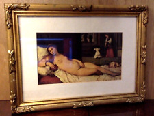 Venus Of Urbino TITIAN Fine Art Print Bookplate Reproduction Framed 9 x 12 in for sale  Shipping to South Africa