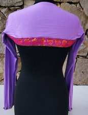 Tribal Dance Shrug Purple Short Shoulder Cover Up Arm Sleeves Sun Protection comprar usado  Enviando para Brazil