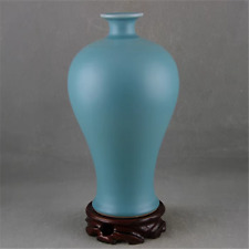 Bela pintura chinesa feita à mão esmalte monocromático vaso de porcelana Mei comprar usado  Enviando para Brazil