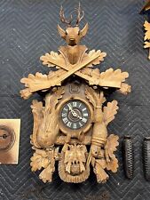 Vintage German Black Forest Hunter E Schemeckenbecher 8-Day Cuckoo Clock for sale  Shipping to South Africa