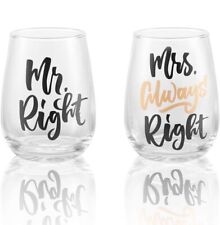 always mrs right glass wine for sale  Camden