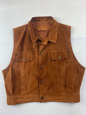 Vintage suede waistcoat for sale  BUCKINGHAM