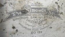 Antique simonds 133 for sale  Brattleboro