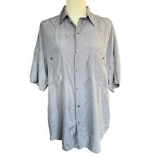 Structure Men's 100% Silk Button Up Shirt Purple Sz L  for sale  Shipping to South Africa