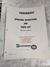 Powermatic operator instructio for sale  USA