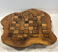 Handmade Wooden Chess Board w/ Storage Drawers for Playing Pieces 17" x 17" ~, used for sale  Shipping to South Africa