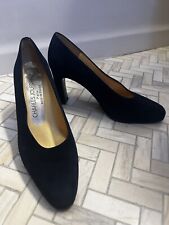 Charles Jordan Paris Vintage Suede Blue Pumps Size 8 1/2 EUC, used for sale  Shipping to South Africa