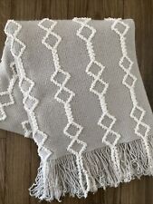 Cobertor Artisan De Luxe para Casa Lance Cinza Branco Boho Decoração de Fazenda 70" X 52" comprar usado  Enviando para Brazil
