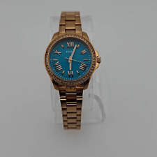 Relógio feminino Fossil Cecile mostrador turquesa ouro rosa nova bateria comprar usado  Enviando para Brazil