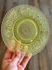 Duncan Miller Sandwich Chartreuse Yellow Depression Glass Salad Dessert Plate, used for sale  Shipping to South Africa