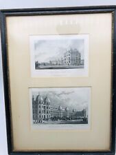 Framed pair lithographs for sale  KETTERING