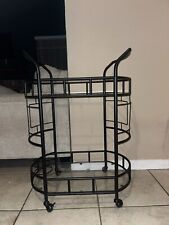 glass black bar cart for sale  Houston