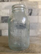 HORLICK's Malted Milk Jar Early 1900’s 5” Ground Lip Bottle, used for sale  Shipping to South Africa