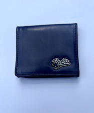"Billetera plegable de cuero a cuadros azul ralph lauren 3x2,5", usado segunda mano  Embacar hacia Argentina