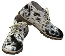 Bummel Shoes Savannah Nguni Cowhide Oxford Lace Up Chukka Boots 13 *READ SIZING* for sale  Shipping to South Africa