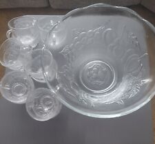 Decorated glass punch for sale  UK