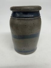 Southwestern Pennsylvania Striper Salt Glazed Stoneware Crock Jar 19th C AAFA for sale  Shipping to Canada
