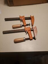 Jorgensen Bar Clamps 3 - 10" Inch No. 3706 Wood Handle great condition, used for sale  Shipping to South Africa
