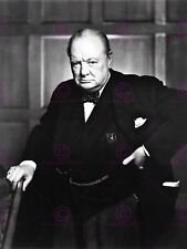 Used, Vintage Portrait Winston Churchill Britain Prime Minister Canvas Art Print for sale  EDINBURGH