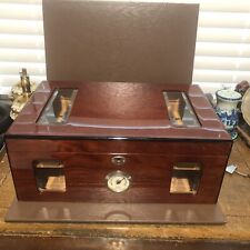 Stunning 4 Glass Mahogany Humidor  for sale  Shipping to South Africa
