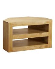 Dakota Oak Finish TV DVD Corner Unit For Living Room Solid Mango Wood Furniture for sale  Shipping to South Africa